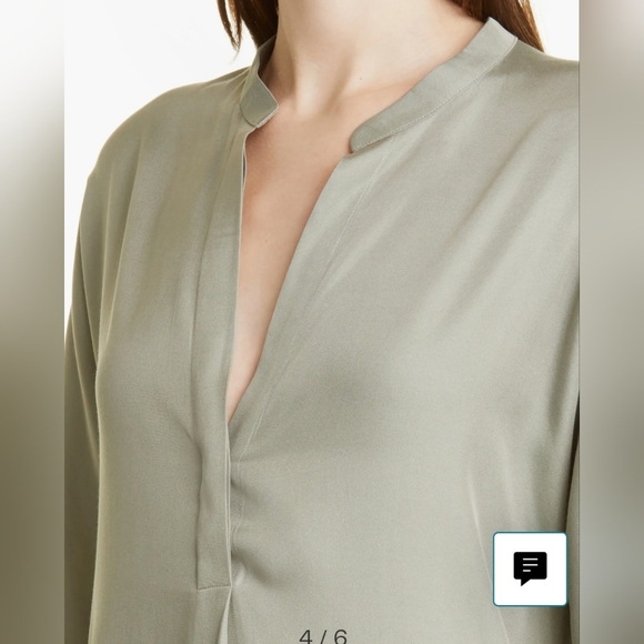 Vince Split Neck Silk Blend Tunic NWT - Picture 4 of 16